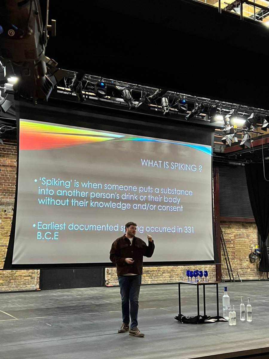 Matthew delivering the spiking module on stage